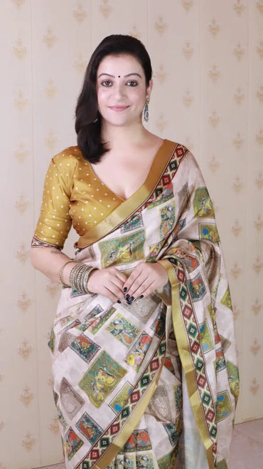 Budget Friendly Tussar Silk Saree | Elegant Silk Saree Collection (Yellow)