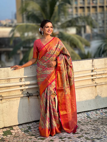 Dharmavaram Silk Saree with Meenakari | Premium Wedding Silk Sarees Online