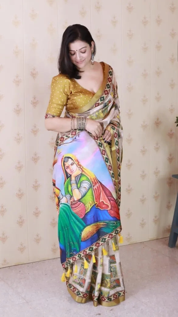 Budget Friendly Tussar Silk Saree | Elegant Silk Saree Collection (Yellow)