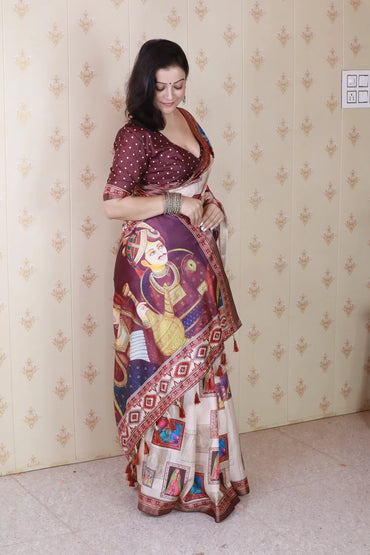Budget Friendly Tussar Silk Saree | Elegant Silk Saree Collection (Maroon)