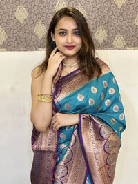 Soft Silk Saree with Zari Weaving | Paithani Saree for Wedding & Festive Wear