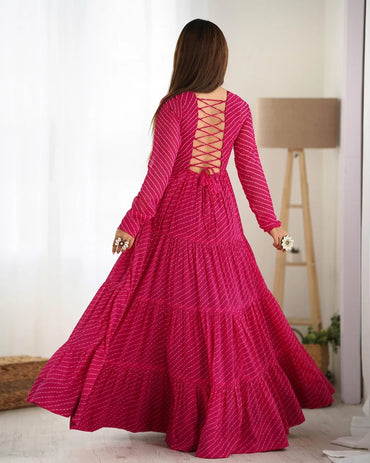 Navratri Lehenga Choli Collection | Designer Silk Fabric Lehenga with Embroidery & Dupatta (Pink)