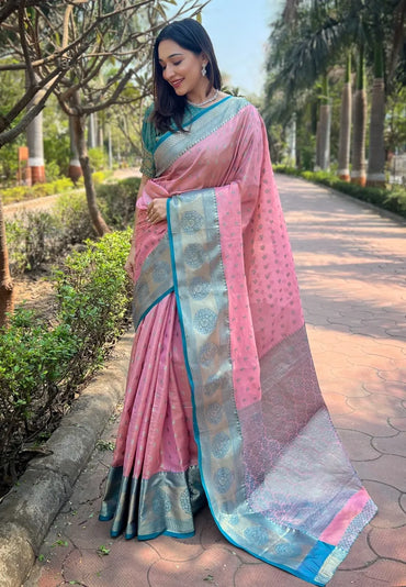 Budget Friendly Tissue Zari Woven Saree | Kanchipuram Pattu Traditional Saree