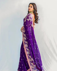 Bollywood Trending Rangoli Blooming Silk Saree | Embroidered Silk Saree Collection