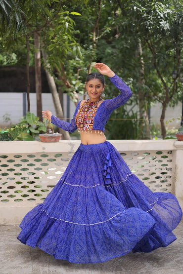 Navratri Lehenga Choli 2025 – Bandhej Print Designer Lehenga Set