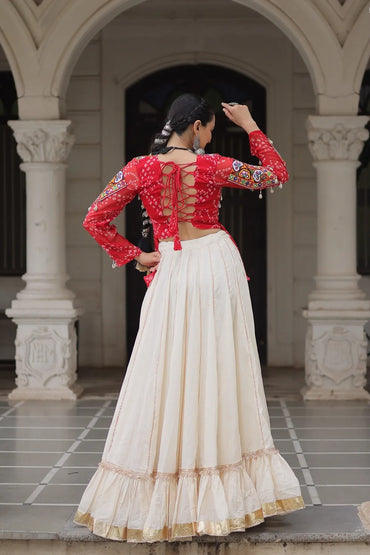 Cotton Lehenga Choli for Navratri 2025 – Designer Navratri Lehenga Set (Pink)