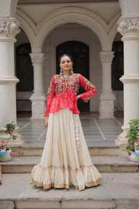 Cotton Lehenga Choli for Navratri 2025 – Designer Navratri Lehenga Set (Pink)